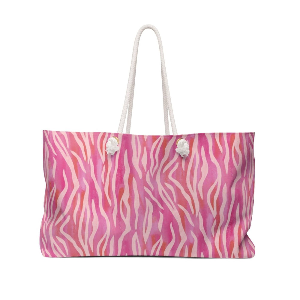 Extra Large Tote Bag in Pink Tiger Stripes - Not in the Kitchen